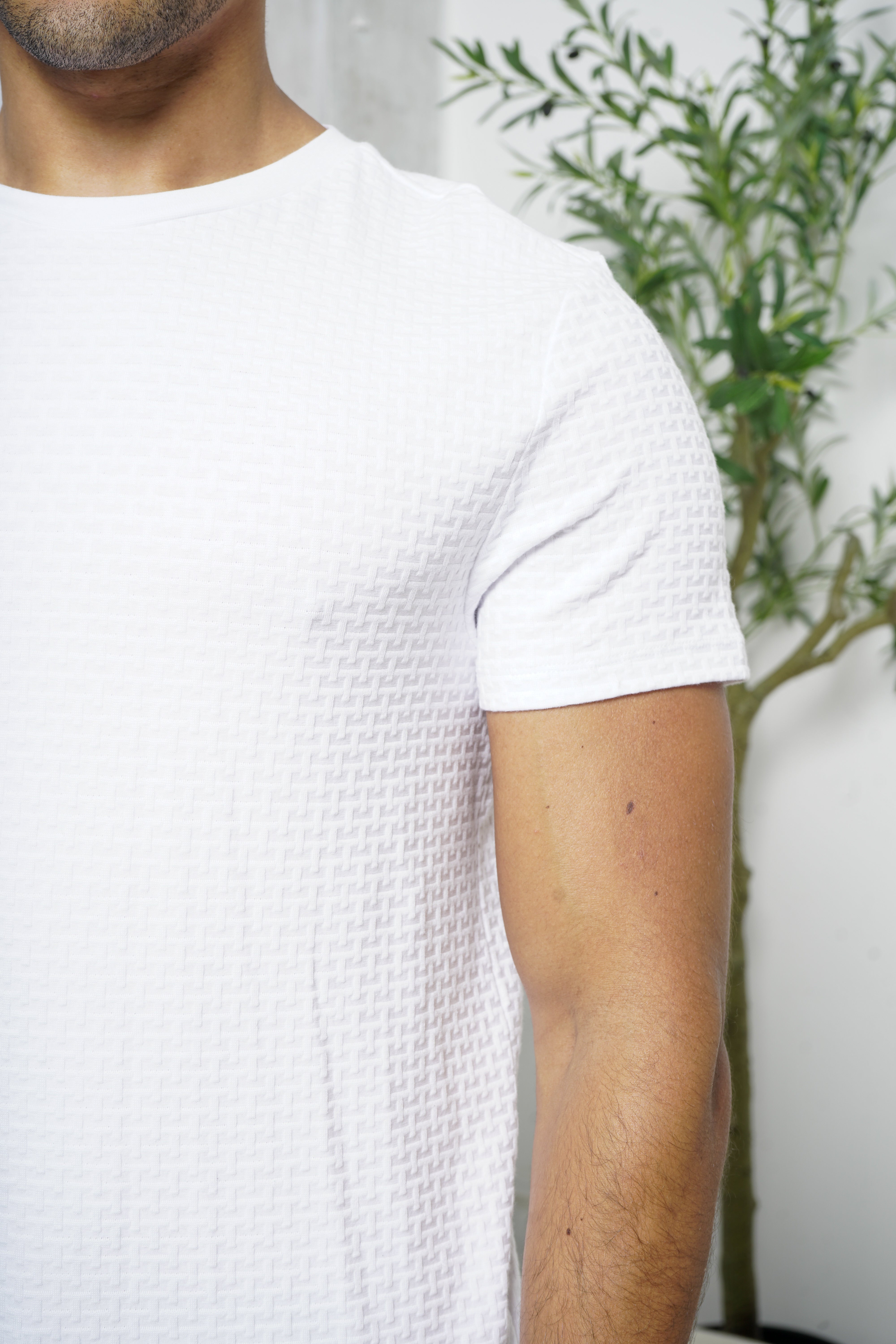 CAPO Basket Weave White T-Shirt
